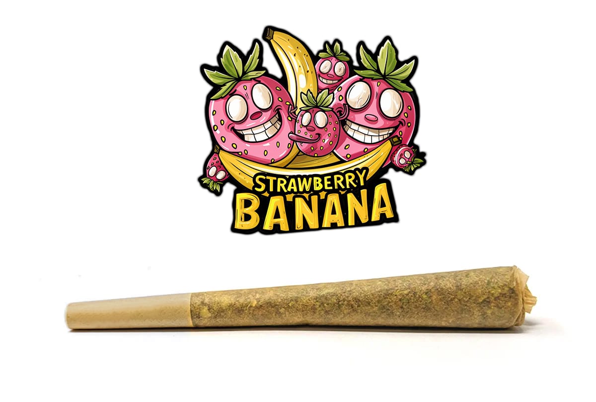 strawberry and banana preroll only at BudShop